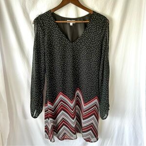 Candie's Black Dress with White Polka Dots